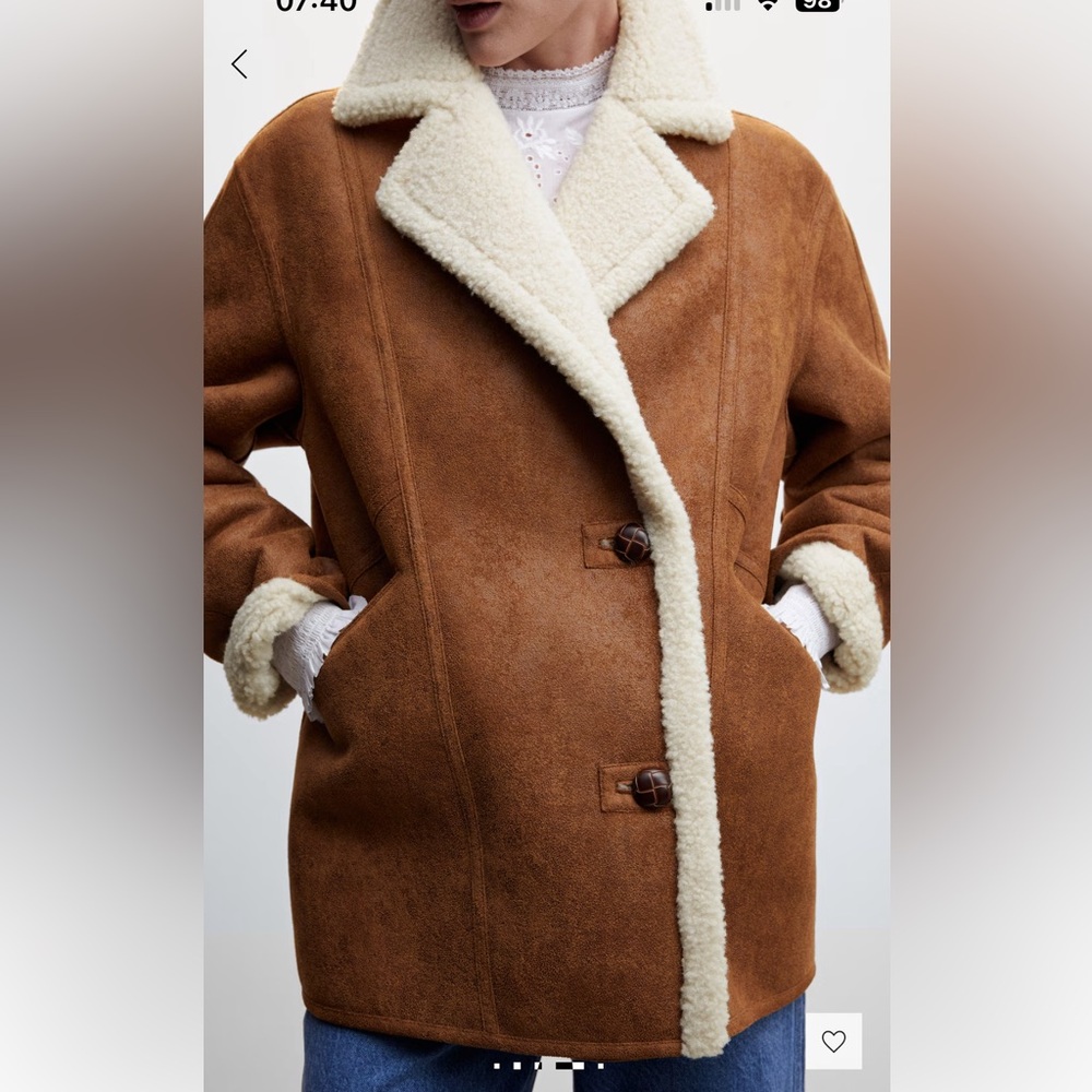 OVERSIZED SHEARLING-LINED COAT